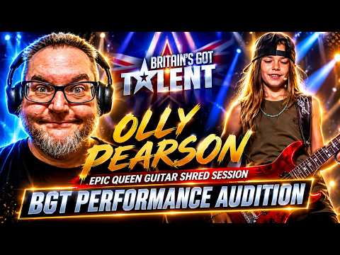 OLLY PEARSON JUST WENT INSANE! Epic Queen Guitar Shred Session BGT Audition Reaction!!