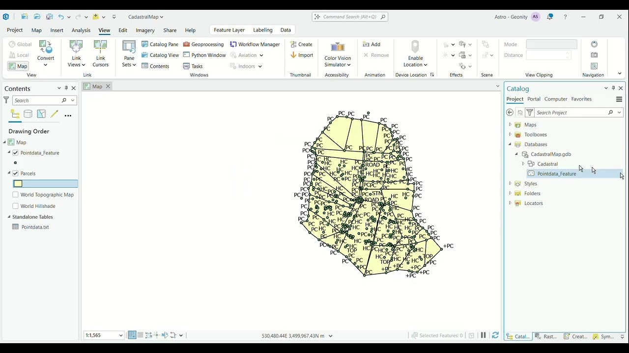 Prepare Cadastral Map from Point Data