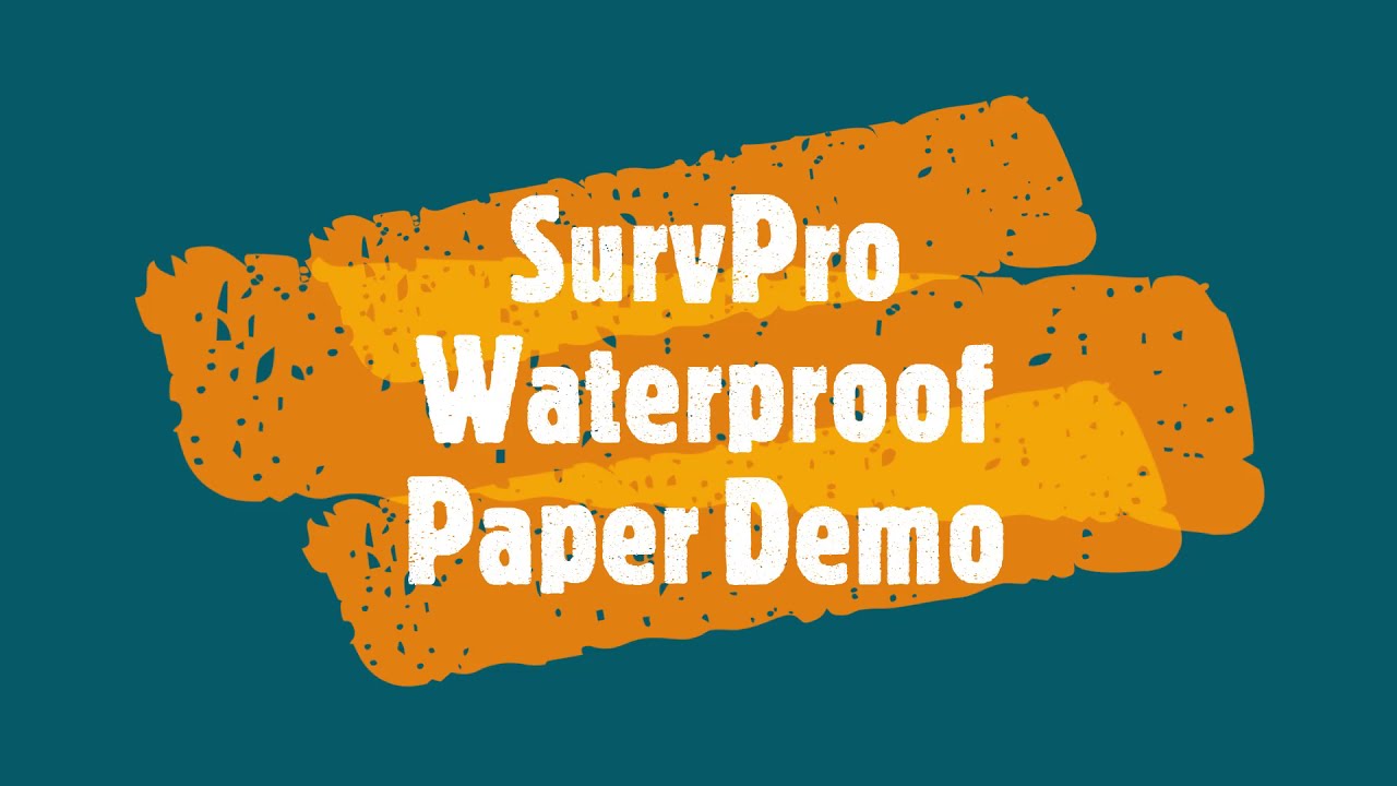Waterproof Paper Demo YouTube Waterproof paper demo youtube
