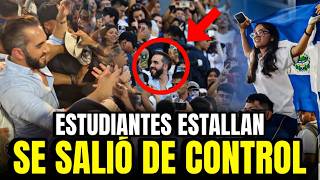 Estudiantes ESTALLAN por Bukele🤯 Todo se salió de control ante 30 mil Personas