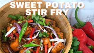 Healthy STIR fried SWEET potato recipe | How to make sweet potato recipe | Bountiful Cook