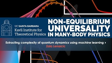 Extracting complexity of quantum dynamics using machine learning ▸ Zala Lenarcic