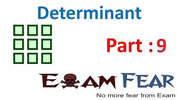 Maths Determinants part 9 (Property 1 : Transpose) CBSE Mathematics XII 12