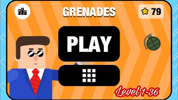 Mr Bullet - Grenades_Level 1-36 Complete - Android iOS Gameplay