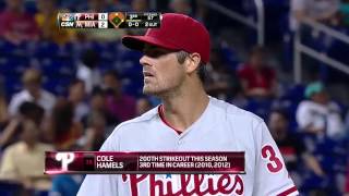 Famous 2013/09/25 Hamels' 200th strikeout of 2013 Profile