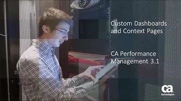 Custom Dashboards and Context Pages in CA Performance Management