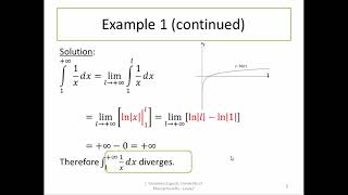 8 7 1 Improper Integrals
