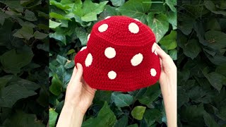 Making a Crochet Mushroom Bucket Hat (start to finish!)