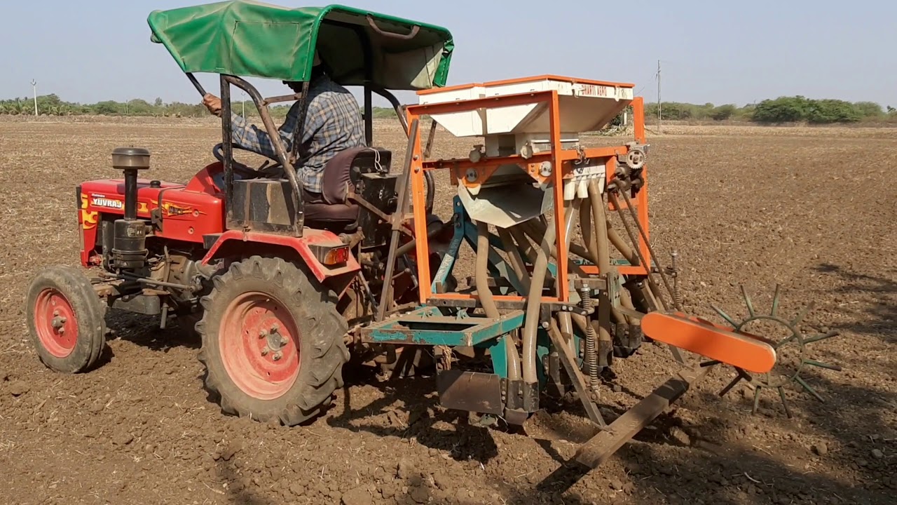 Mahindra Yuvraj Tractor work in Automatic Seed Drill