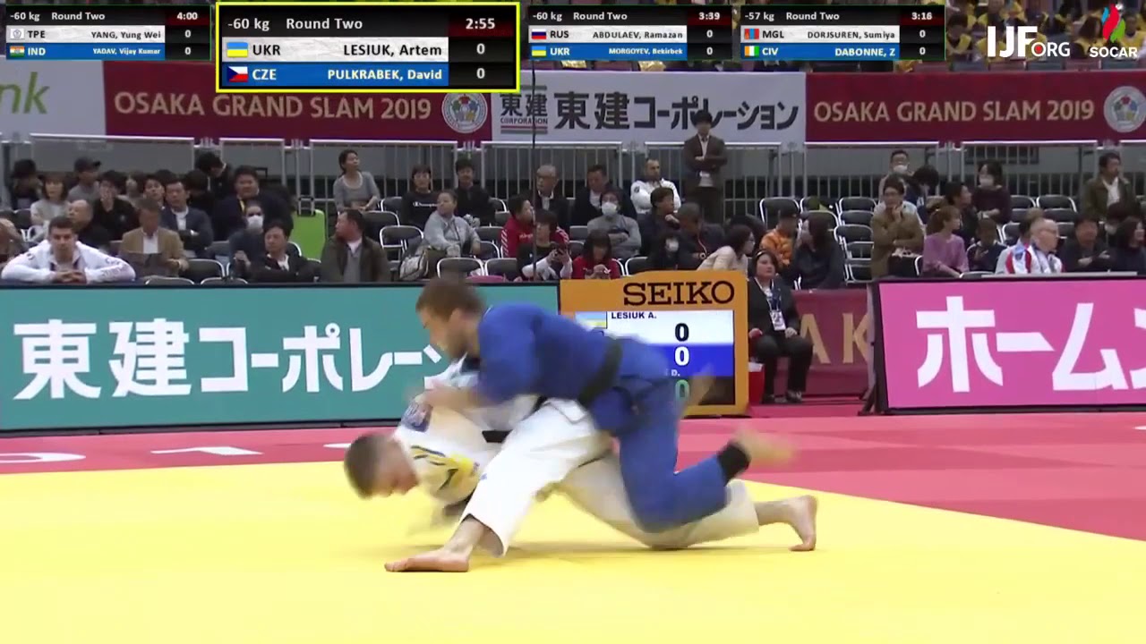 2019 Osaka 2 K 60 kg Lesiuk Artem UKR vs  Pulkrábek David CZE