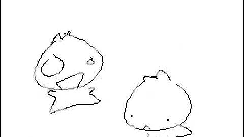 2 kids hitting each other with pencils (flipnote)