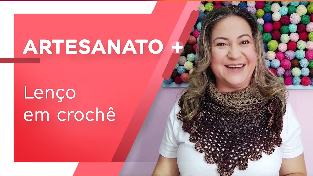 Lenço em crochê por Simone Eleotério