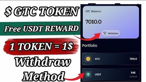 $GTC Token earning : Free USDT Reward - 1 token = 0.1$ | GTech Network Mining