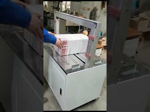 Automatic pp strapping machinery carton box packing strapping machine