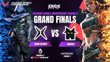 GRAND FINALS LIVE 🔴 | VALORANT MOBILE CHAMPIONSHIP SEASON 0 | NEMESIS VS ORION ESPORTS 🏆🏆