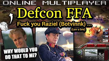 Defcon FFA - Nuke General - Pro Rules | C&C Generals Zero Hour | No Commentary