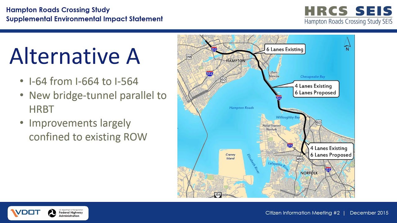 VDOT Hampton Roads Crossing Study Meeting Presentation (December, 2015