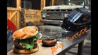 Welding Table + Blow Torch = Best Burger You've EVER Tasted! by Alive Outside 513 views 1 year ago 6 minutes, 15 seconds