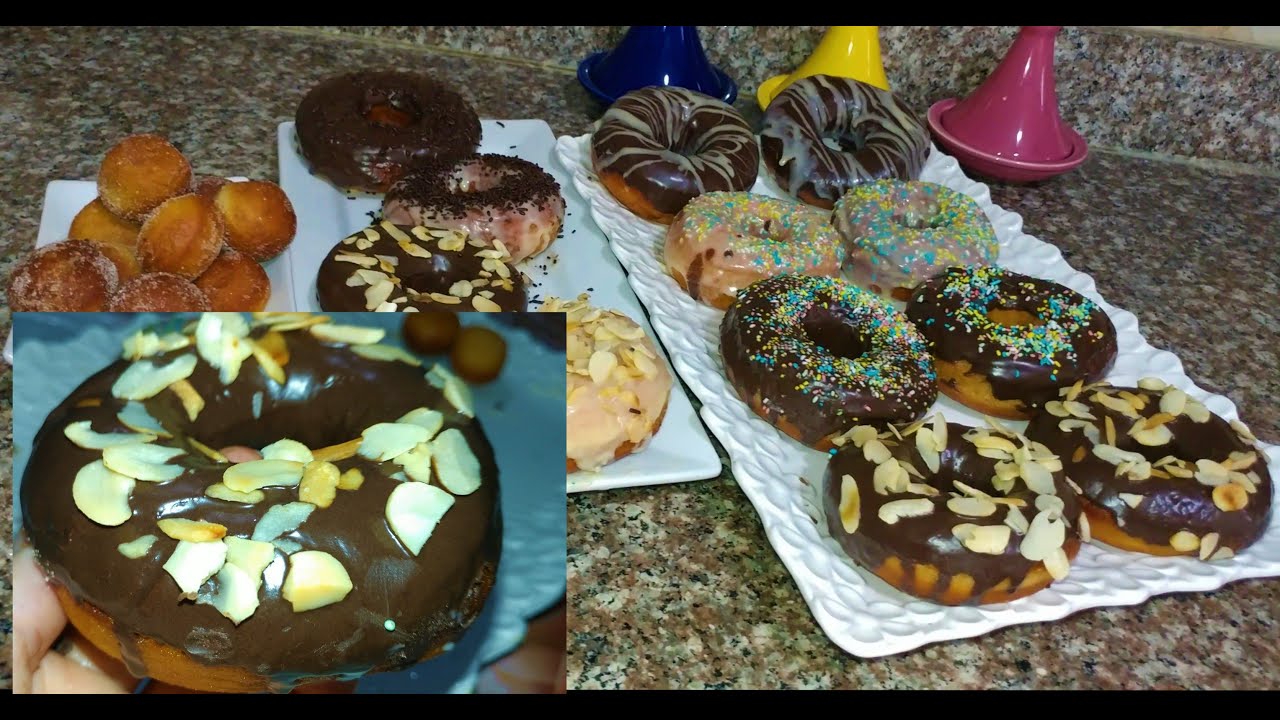 الدوناتس الامريكي������������ الهش واللذيذ������ مع طريقة التزيينAmerican ������������ Donuts ������ ������������ Homemade " - YouTube
