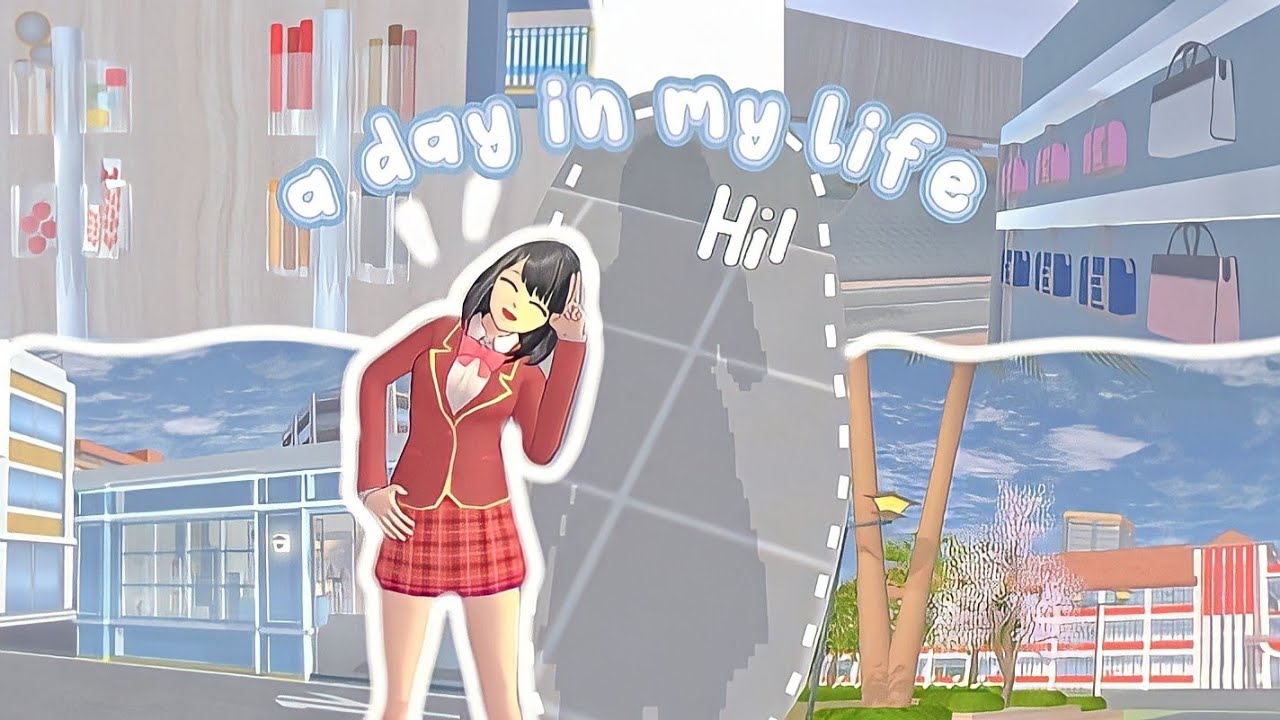 a day in my life: school🏫 sakura school simulator indonesia