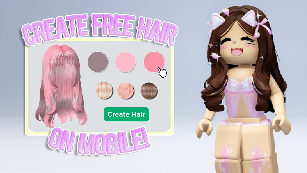 How To MAKE YOUR OWN ROBLOX HAIR FOR FREE ON MOBILE Tutorial YouTube 