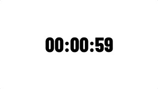 1 Minute Countdown-Timer | 4k | White Background | Lo-fi Music screenshot 3