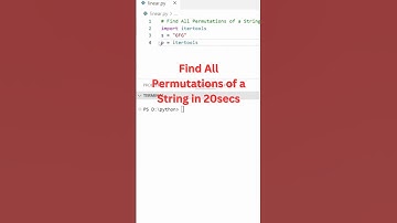 Find All Permutations of a String in 1 Line!