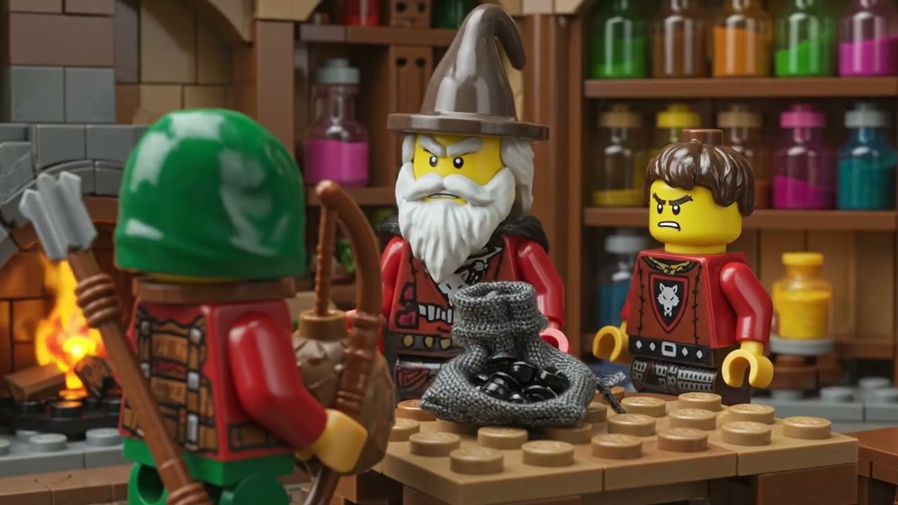 LEGO Wolfpack Faction Moonstone Heist Aftermath  Epic Medieval Stop Motion Night Chase