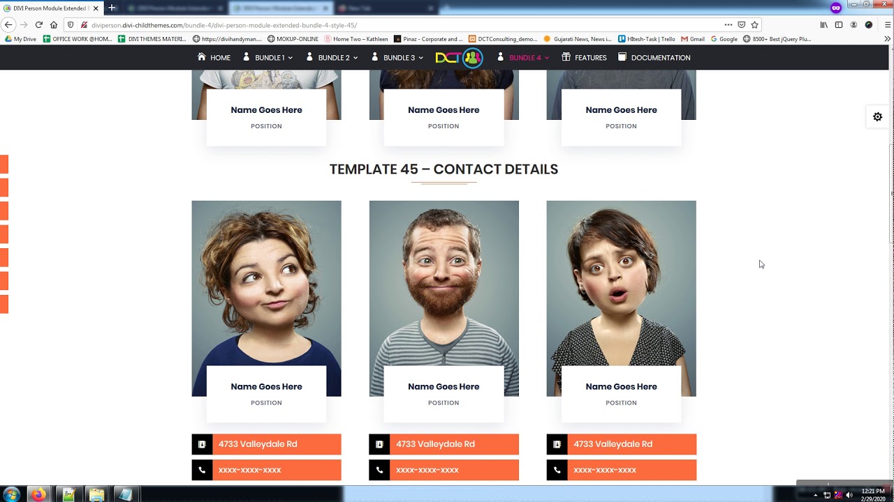 Divi Person Module Bundle 4 (Template 41- 50)