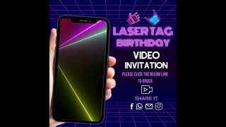 Personalized Laser Tag Birthday Invitation Personalized Laser Tag Birthday Invitation