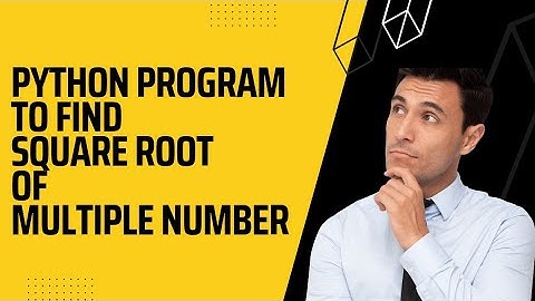 Python program to find square root of multiple numbers in a loop || Gnosis learning