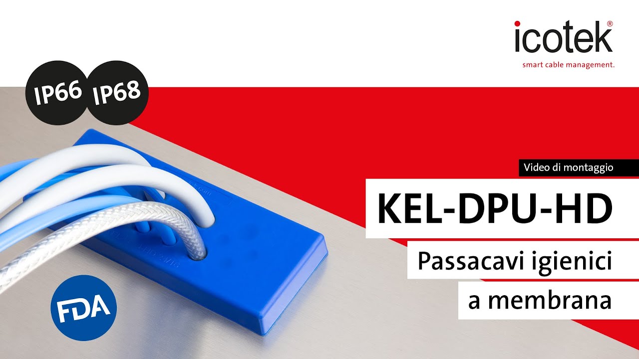 Passacavi igienici a membrana, conforme alla FDA | KEL-DPU-HD | Montaggio | icotek