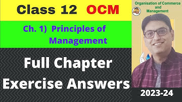 Principles of Management | Full Chapter Exercise Answers | Ch. 1