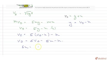 A pendulum bob of ideal string mass `m` connected to the end of of length `l` is released from r...