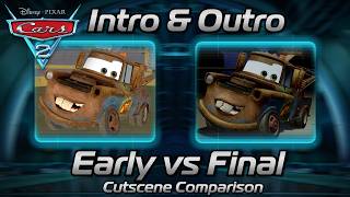 Cars 2 The Video Game - Intro & Outro Cutscenes Comparison (Original Vs Early In-Game Engine)