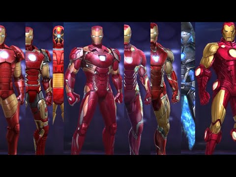 Видео: Железный человек - все костюмы в игре Marvel Future Fight