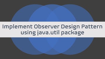 How to implement Observer Design Pattern using java.util package? | #ObserverDesignPattern