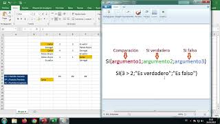 1.º parte. Calculamos resultados de partidos utilizando la función SI de Excel. screenshot 3