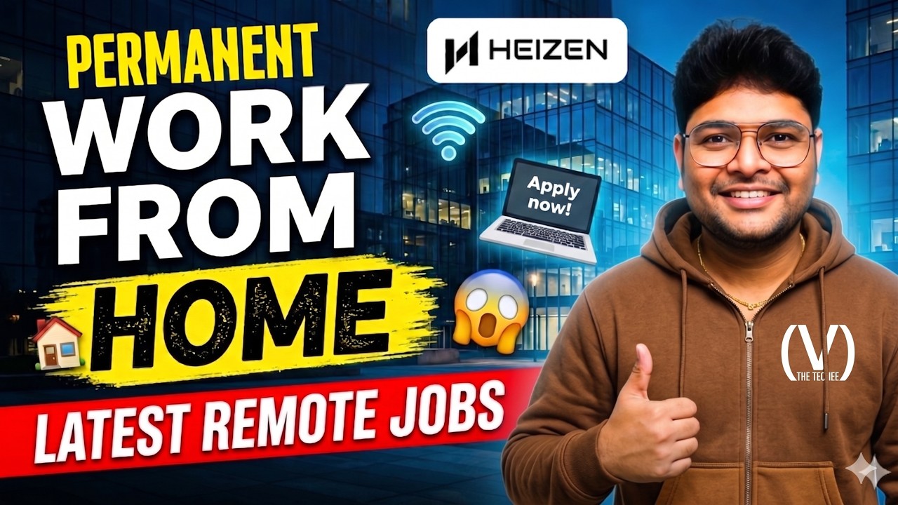 rewrite this title 👌Permanent Work from Home jobs| Any Degree | Latest Remote jobs | Heizen | V the Techee