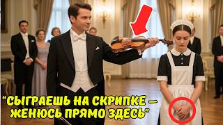 картинка: «Сыграй на скрипке — и я ЖЕНЮСЬ на тебе!» — усмехнулся миллионер, но ФИНАЛ заставил всех замолчать