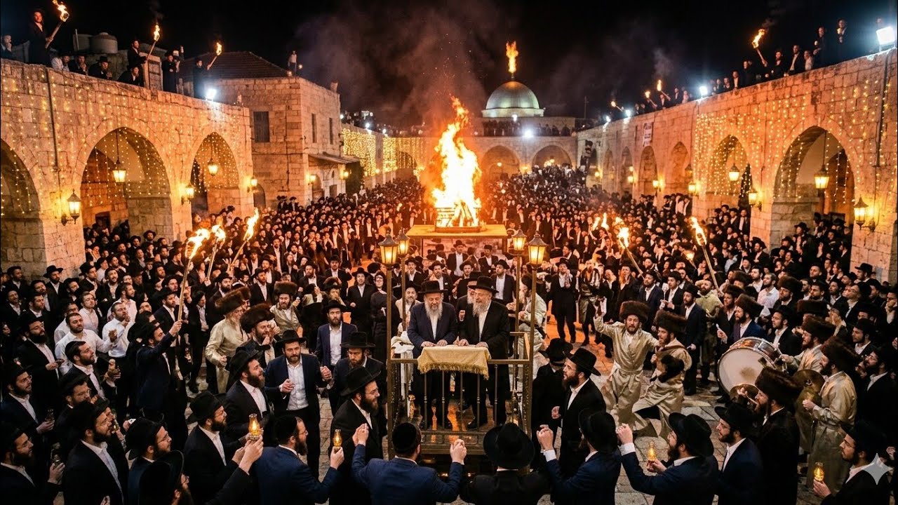 🔥אש להבה בחצר המערה: שיא הריקודים הסוחף במירון לקראת ל