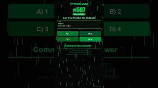 Python Quiz #507 — Can You Predict the Output? #shorts #python