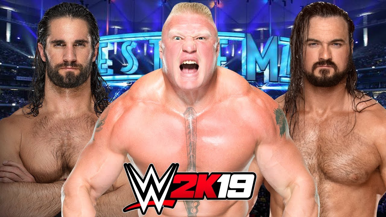 WWE 2K19 | BROCK LESNAR vs SETH ROLLINS vs DREW McINTYRE