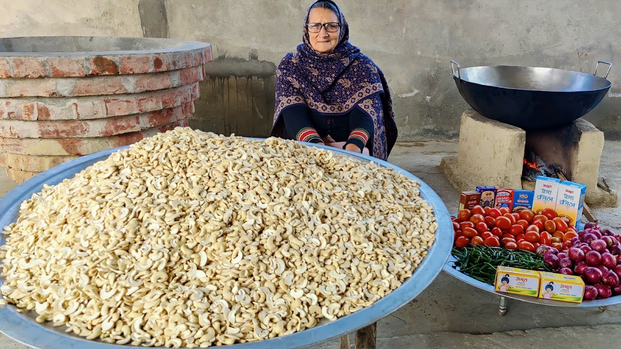 KAJU RECIPE BY MY GRANNY | CASHEW NUTS RECIPE | INDIAN RECIPES | VILLAGE COOKING | VEG RECIPES