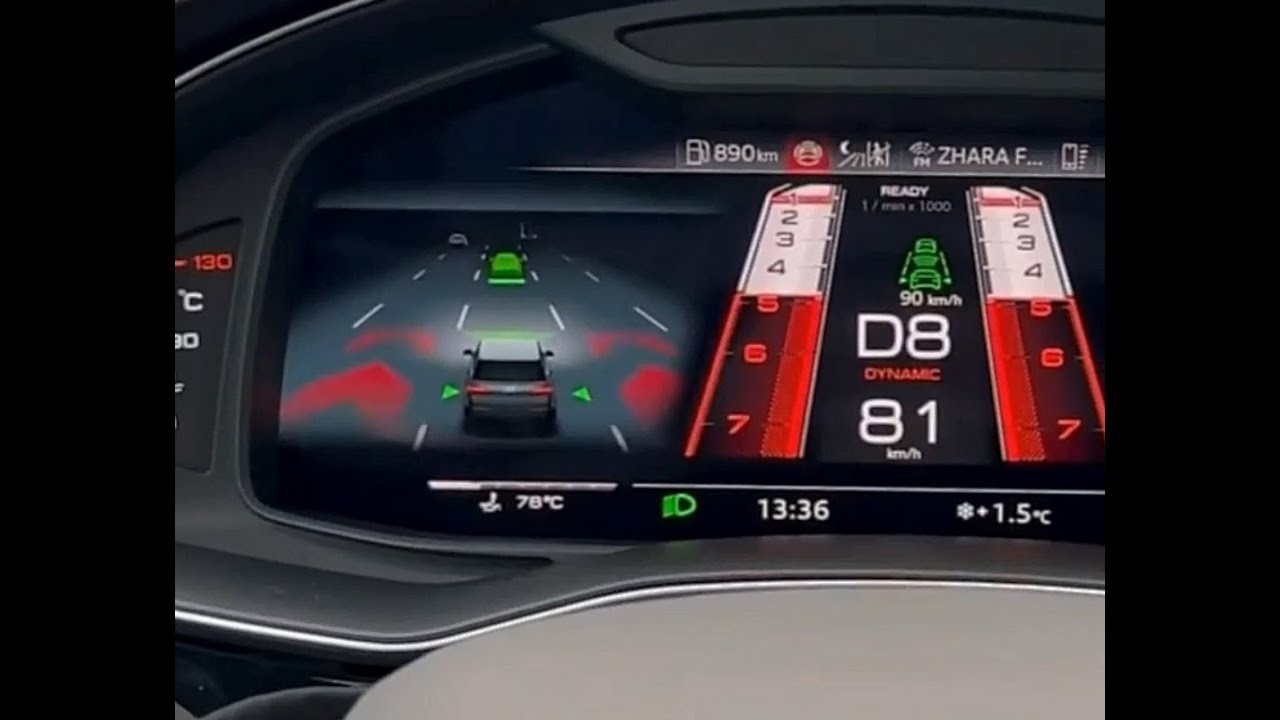 Приборная панель Virtual cockpit с режимом Bird View AUDI A6C8 A7C8 Q8 Q7 A5 A4B Q5 .audi-upgrade.ru