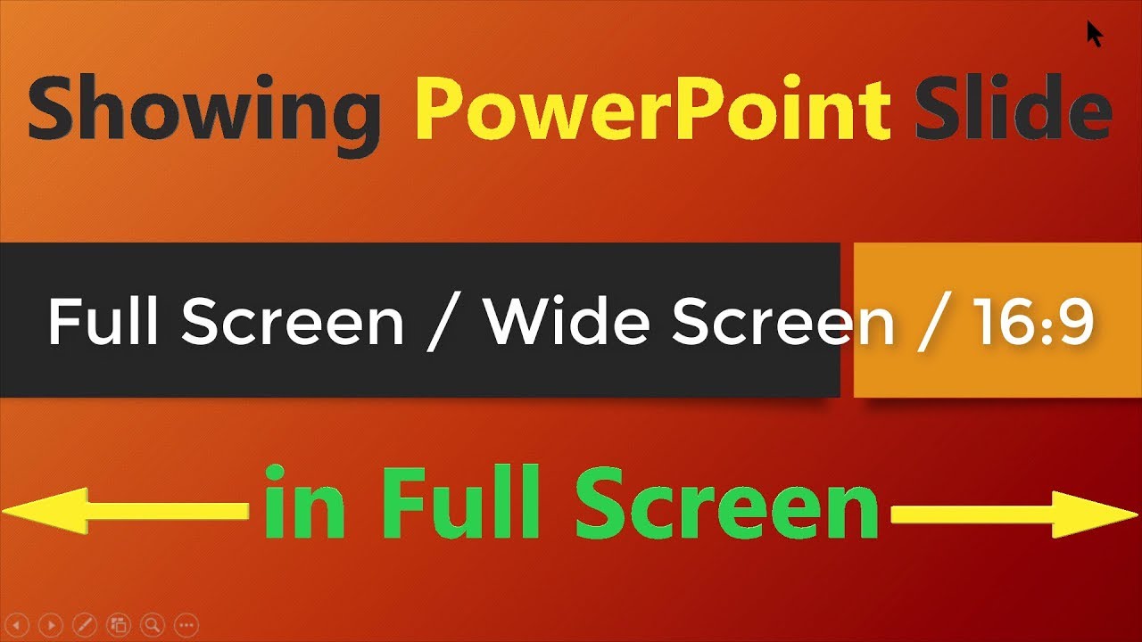 start powerpoint presentation full screen