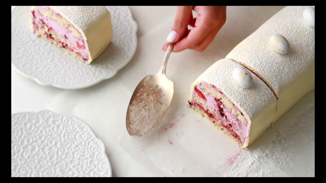 NORWEGIAN  CAKE, WITH LEMON & BLUEBERRY FILLING