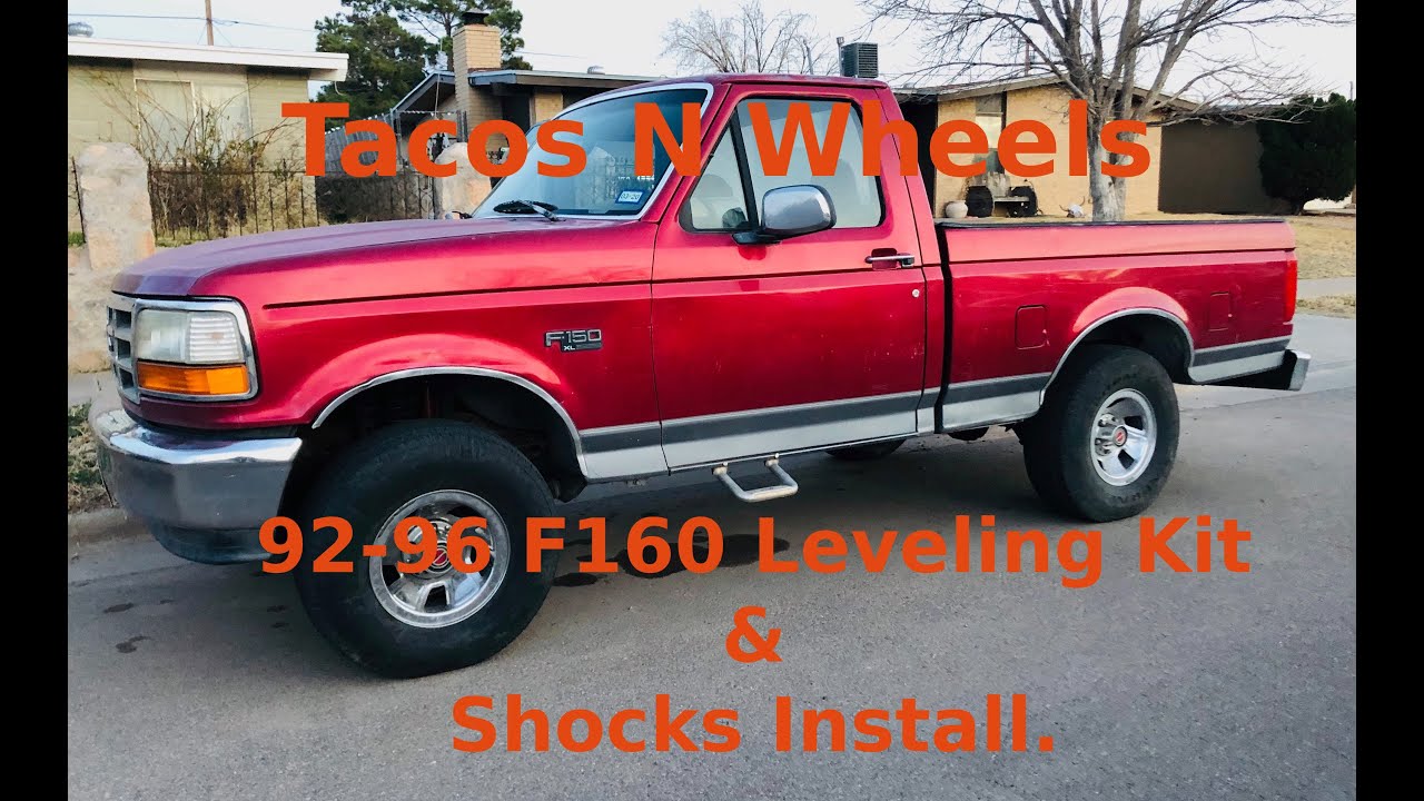 92-96 F150 Leveling Kit & Shocks install - YouTube