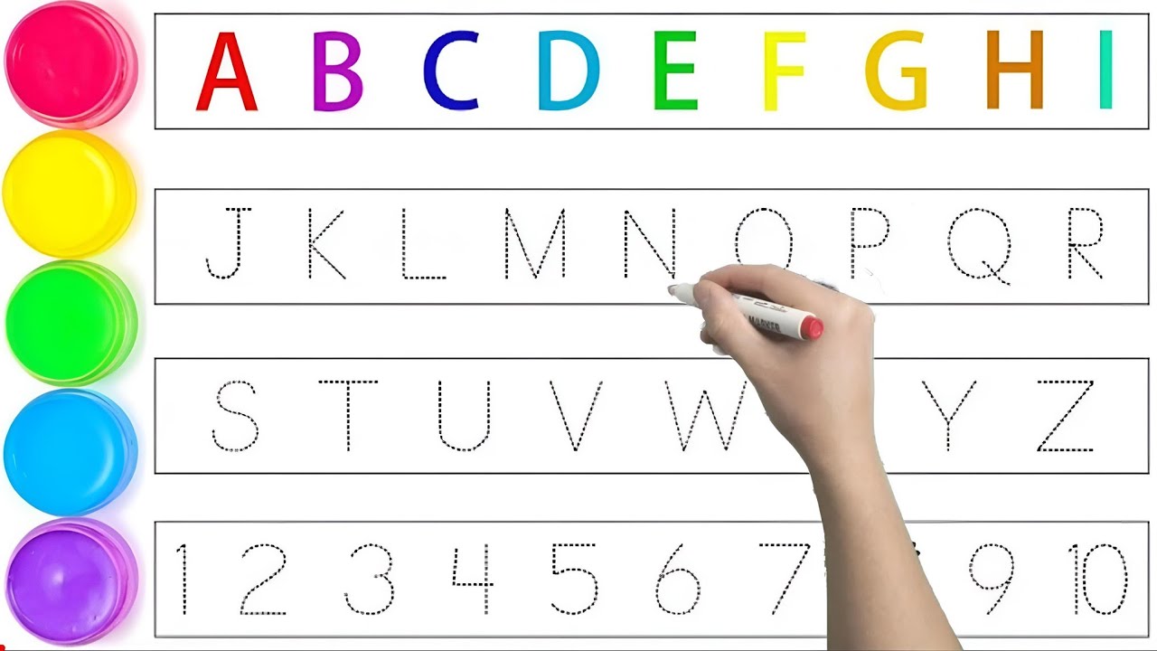 Learn ABCD Alphabets and numbers counting 123..ABC English for Kids.# ...
