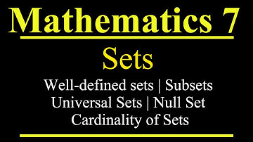Mathematics | Grade 7 | Quarter 1 | SETS | M7NS-Ia-1